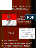 Materi I Perkembangan Dan Kedudukan Bahasa Indonesia
