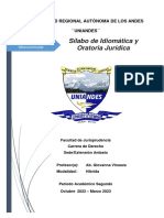 Silabo Idiomatica y Oratoria Juridica O22-M23