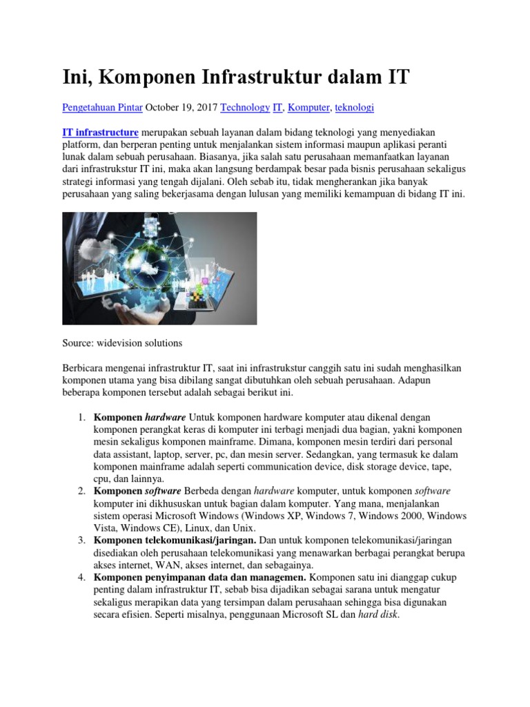 Komponen Utama Infrastruktur IT | PDF