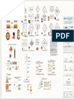 Plano de Elementos de Señalizacion para Seguridda Vial en Obras