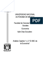 UNAM Análisis Capítulos 1 y 2 del ABC de la Economía