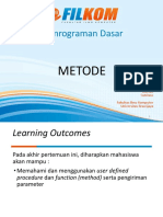 Pemrograman Dasar Modular dan Metode