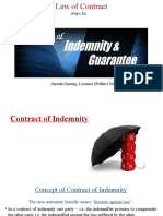 Unit I Contract of Indemnity and Guarantee