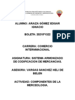 Componentes de La Merceología - Araiza Gómez Edgar Ignacio