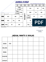 Jadual Waktu 5 Ikhlas