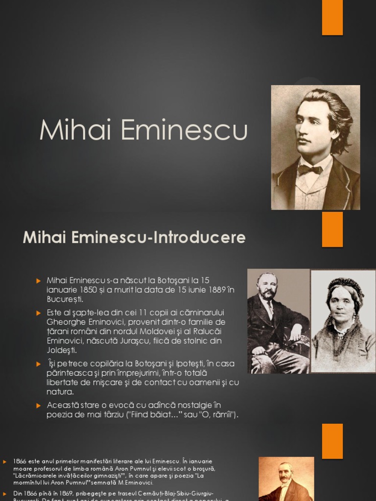 Proiect Mihai Eminescu