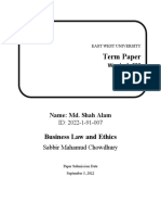 Term Paper of Md. Shah Alam