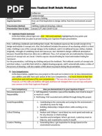 Capstone Finalized Draft Details Worksheet