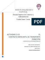 Actividad 2 U3 El Contrato Mercantil de Transporte Terrestre
