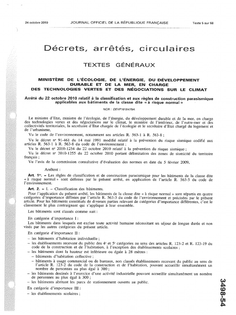 Arrêté 22 Octobre 2010 PDF