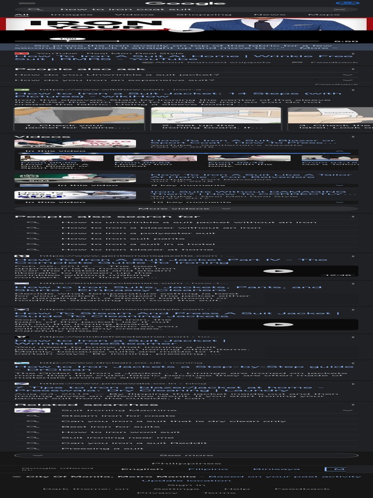 How To Iron Coat Suit Google Search PDF Clothing Softlines (Retail)