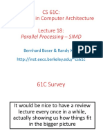 CS 61C: Great Ideas in Computer Architecture: Parallel Processing - SIMD