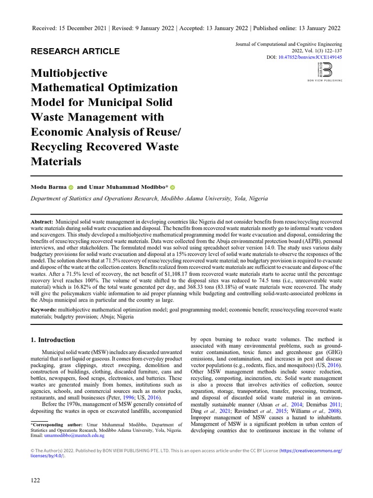 04 JCCE149145 Online | PDF | Waste Management | Municipal Solid Waste