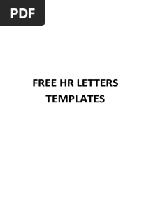 Free HR Letters Templates