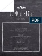 Minimalist Blackboard School Lunch Menu