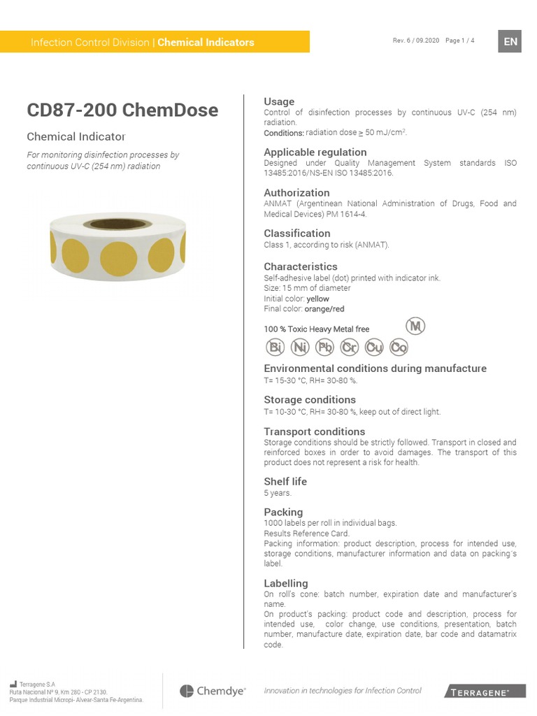 Uv Check Terragene PDF Shelf Life Ultraviolet