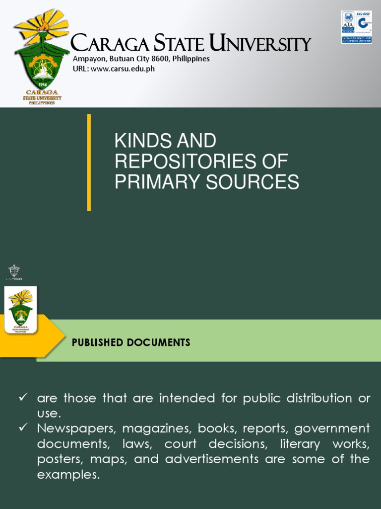 Types of Primary Source Repositories | PDF | Libraries | Archive