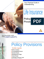 Life Insurance - Policy Provisions
