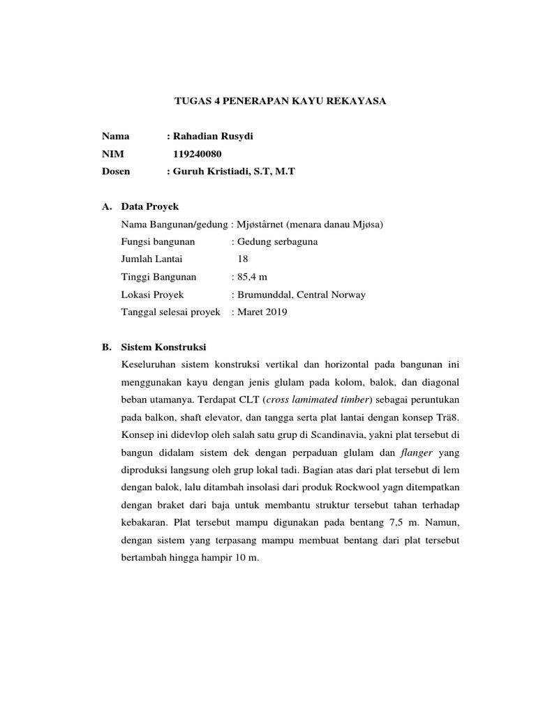 Struktur Kayu dalam Teknik Sipil | PDF | Teknologi & Rekayasa