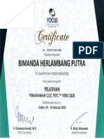 Sertifikat PEFC COC - Bimanda Herlambang Putra