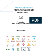 SDGs Localisation Framework