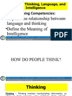 Relationship Between Thinking, Language and Intelligence