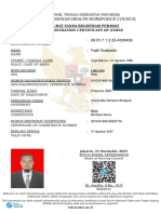 The Indonesian Health Workforce Council: Registration Certificate of Nurse