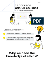 2.2 Codes of Professional Conduct