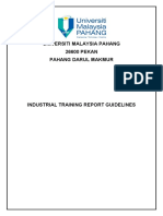 Industrial Training Report Guidelines