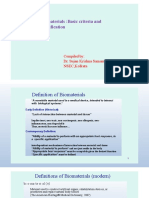 Biomaterials Criteria