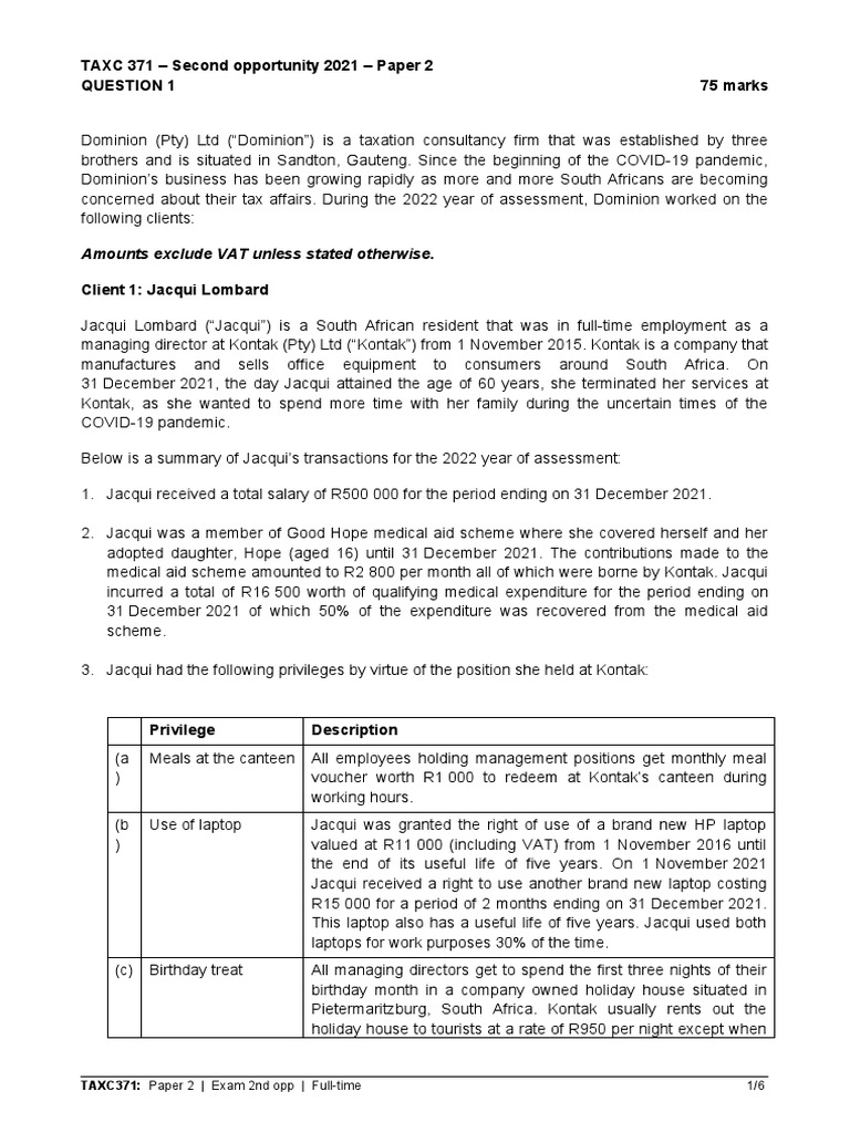 TAXC+371+ +Second+Opportunity+ +paper+2 | PDF | Pension | Taxes