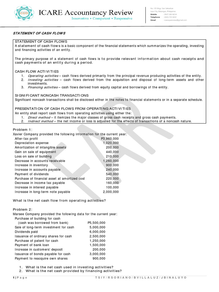 Cash Flow Statement Overview | PDF | Cash Flow Statement | Income