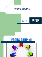 Curs 9. Focus Grup-Ul