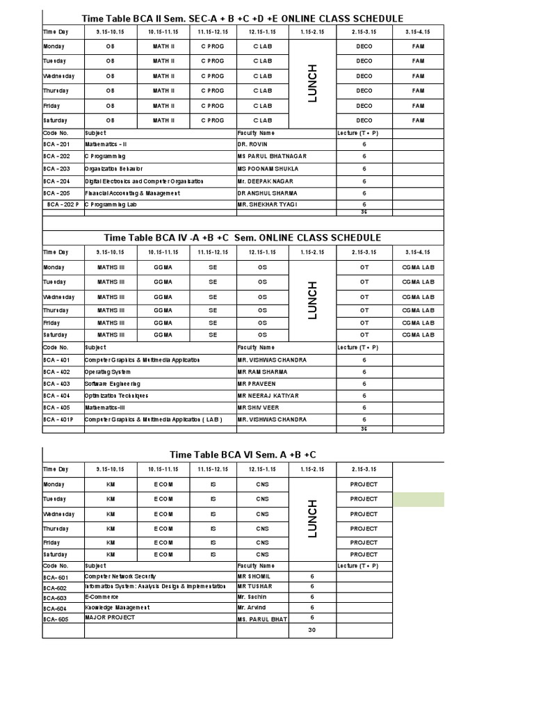 time-table-for-online-classes-pdf-information-technology