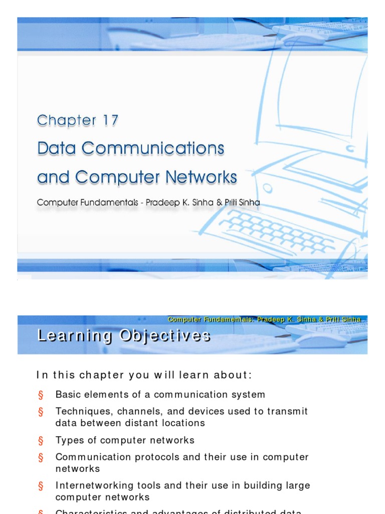 Chapter 17 Data Communication and Computer Networks PDF Modulation