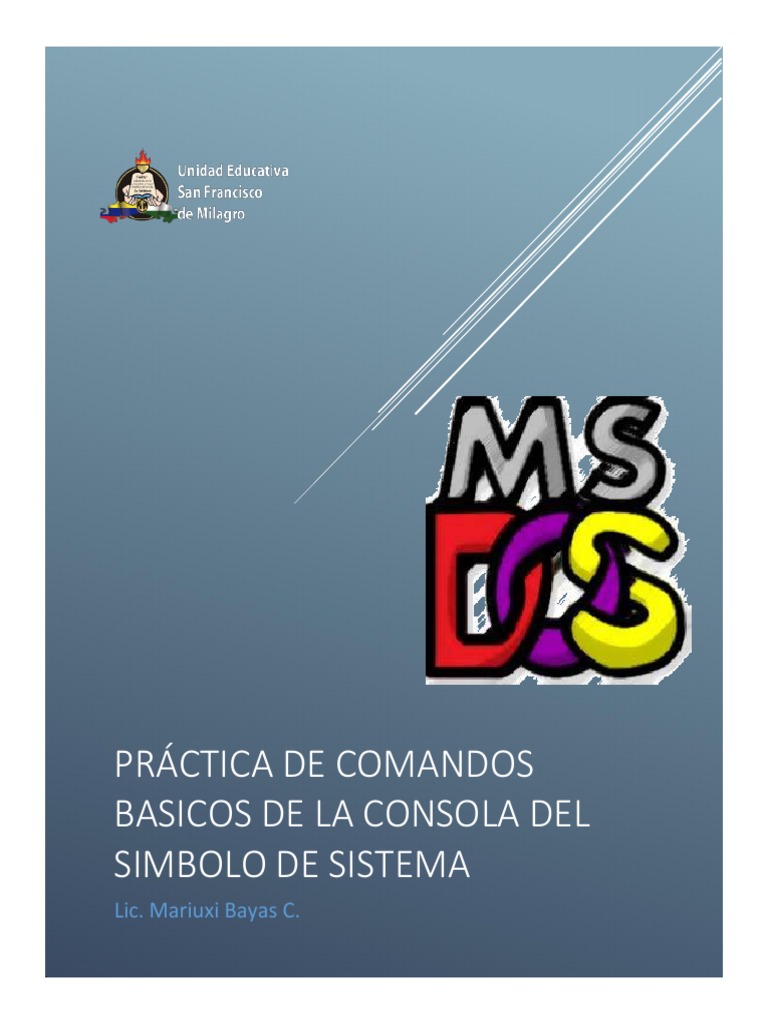 Comandos Básicos de MS-DOS en Windows | PDF | Archivo de computadora ...