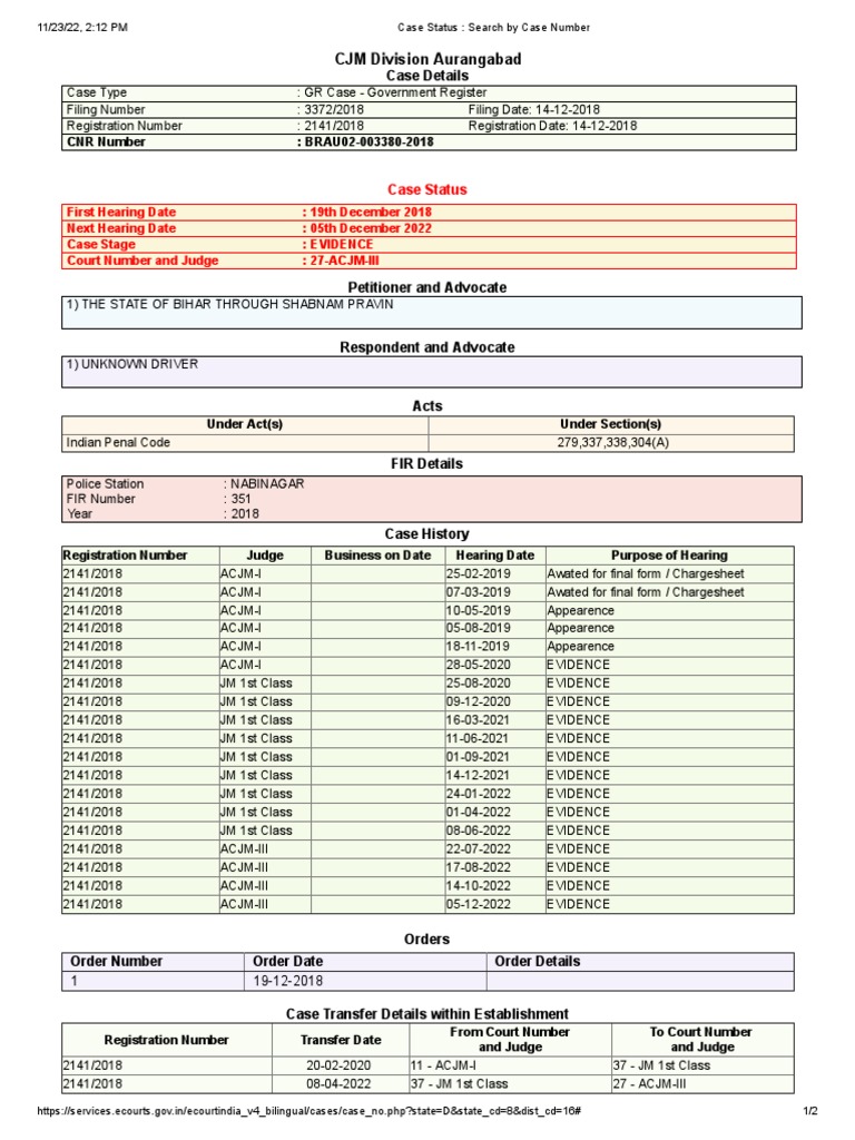Case Status Search by Case Number PDF Crimes Crime Violence