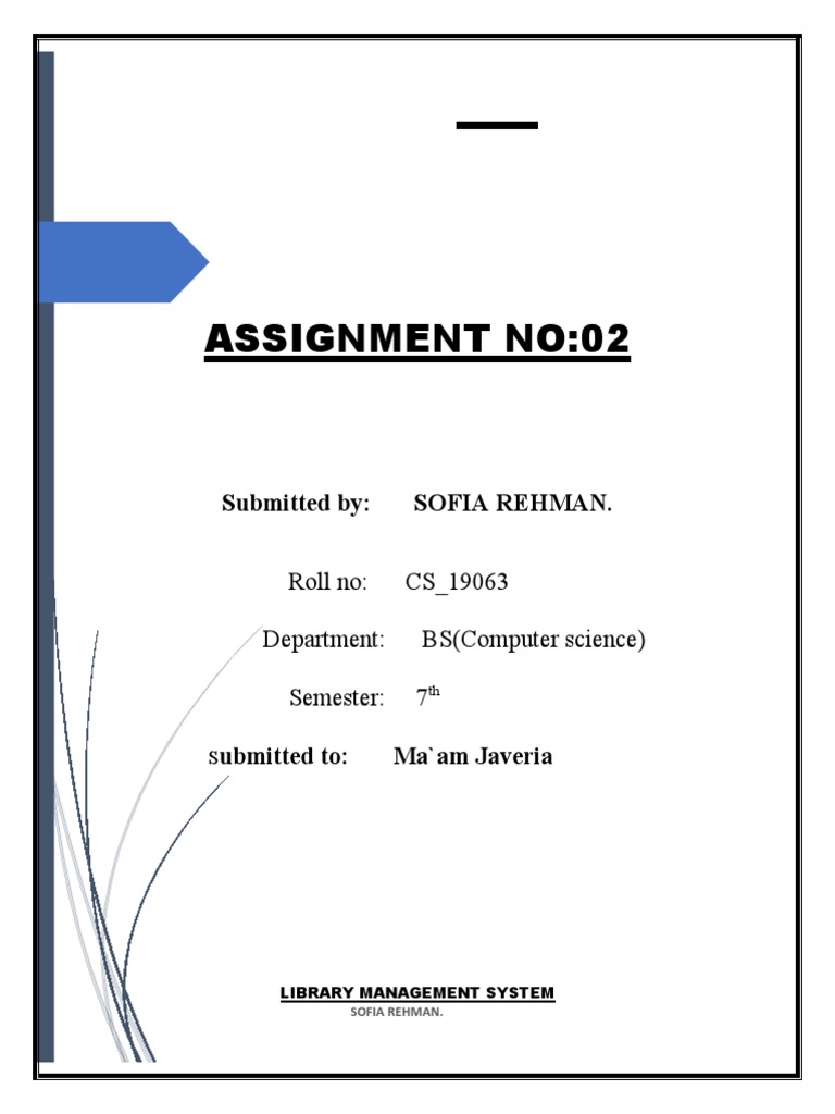 Assignment No 1 PDF Databases Libraries