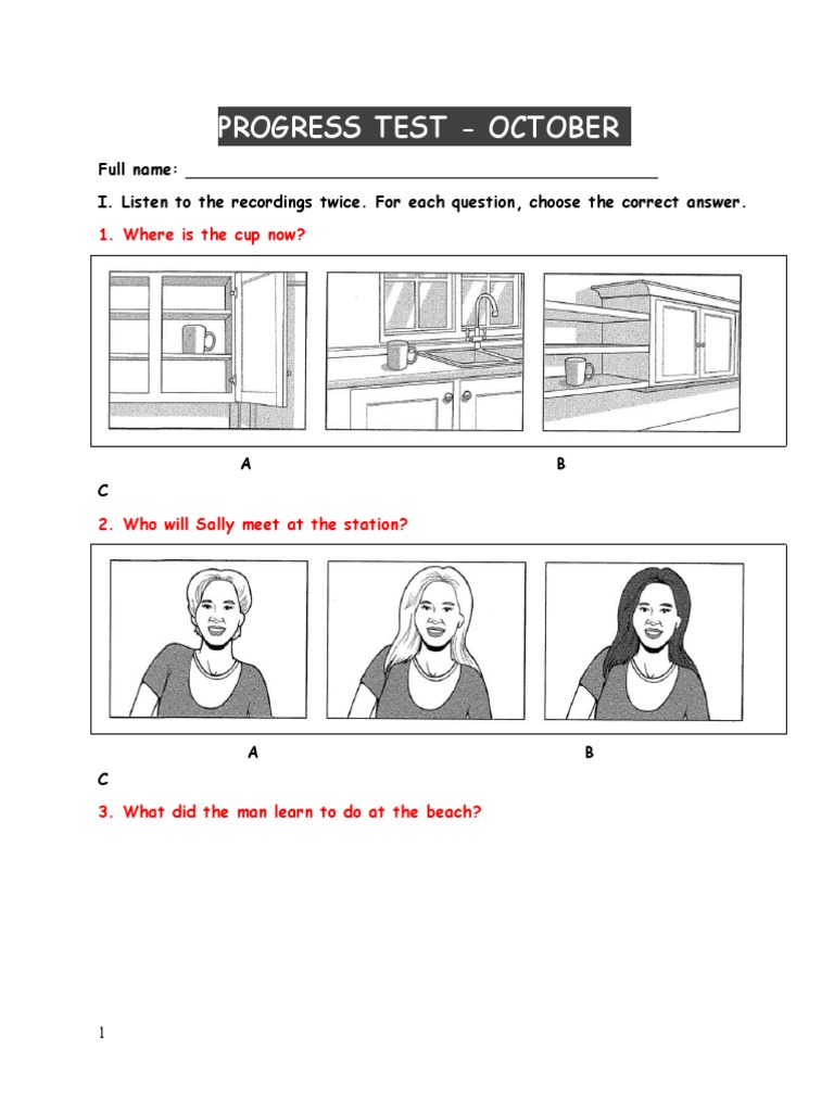 Progress Test October Pdf