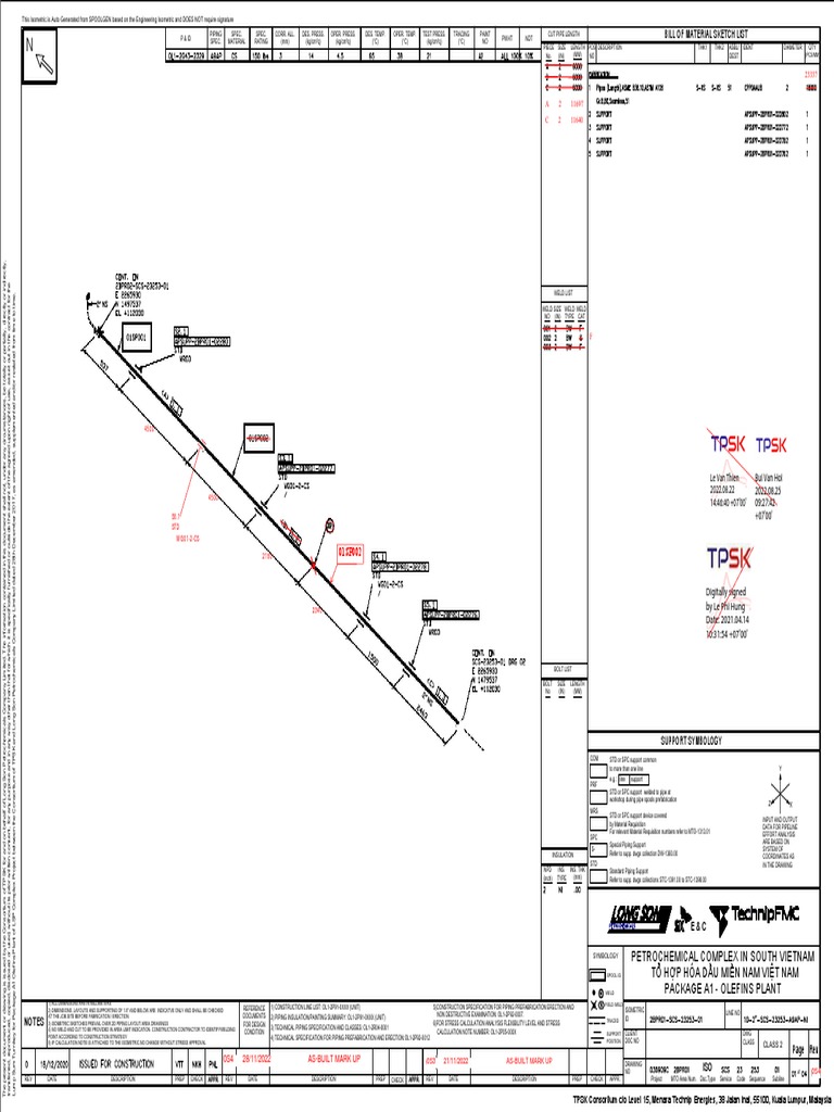 Piping Specification and Material TakeOff for Long Son Petrochemicals