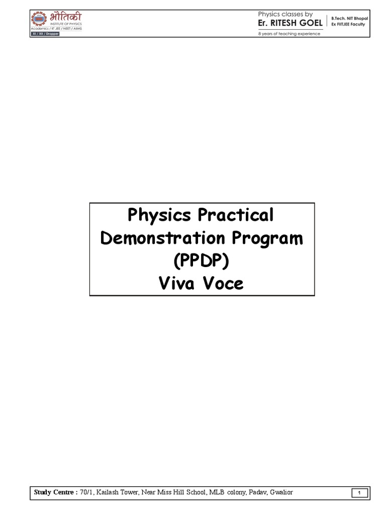 Viva Voce Questions (PPDP) Download Free PDF PN Junction