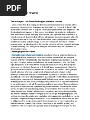 Performance review