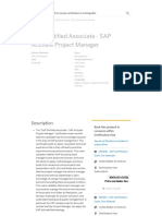 C - ACTIVATE13 - SAP Certified Associate - SAP Activate Project Manager - SAP Training