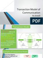 Transaction Model of Communication ORAL COM STEM B GROUP B