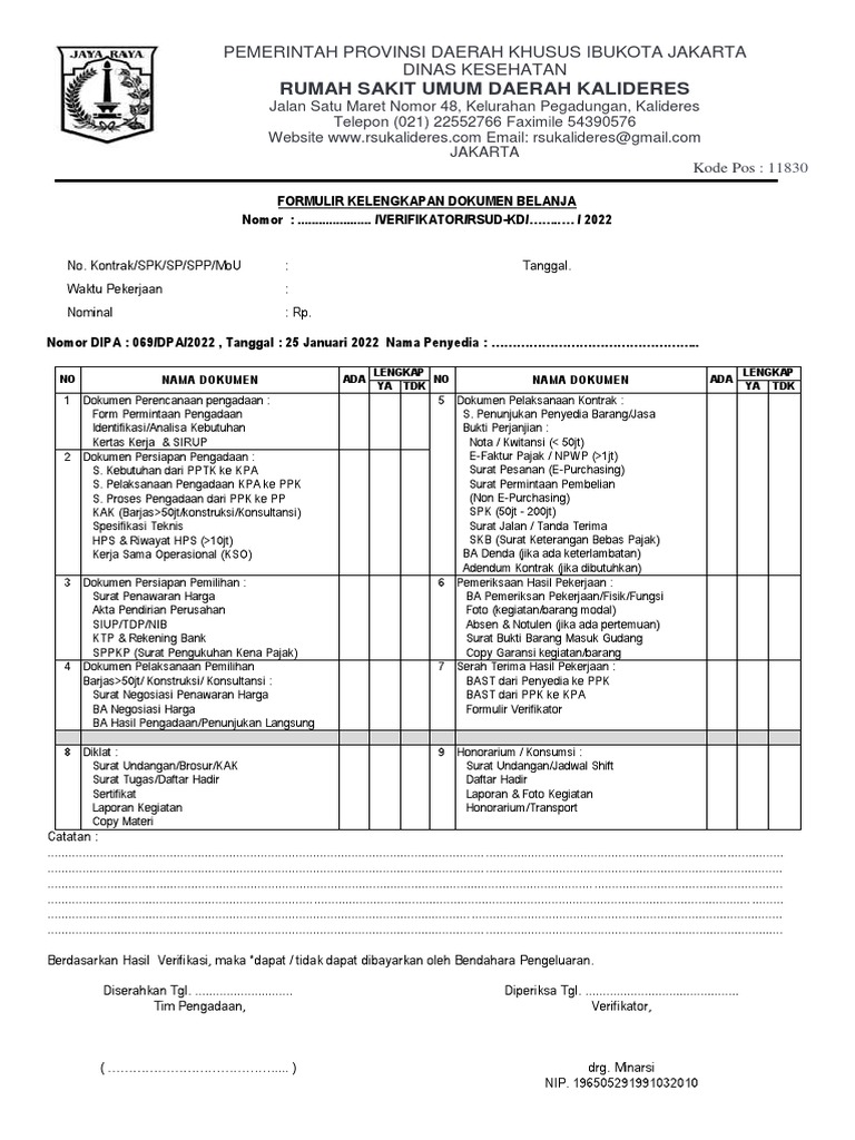 Form Verifikator 22 Rev. | PDF
