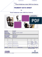 Instrument Data Sheet: Roxar Multiphase Meter 2600 Non-Gamma