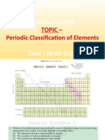 Class 10 Chemistry Revision Session on Periodic Classification of Elements