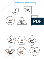 Build A Snowman 2D Shape Activity Shapes