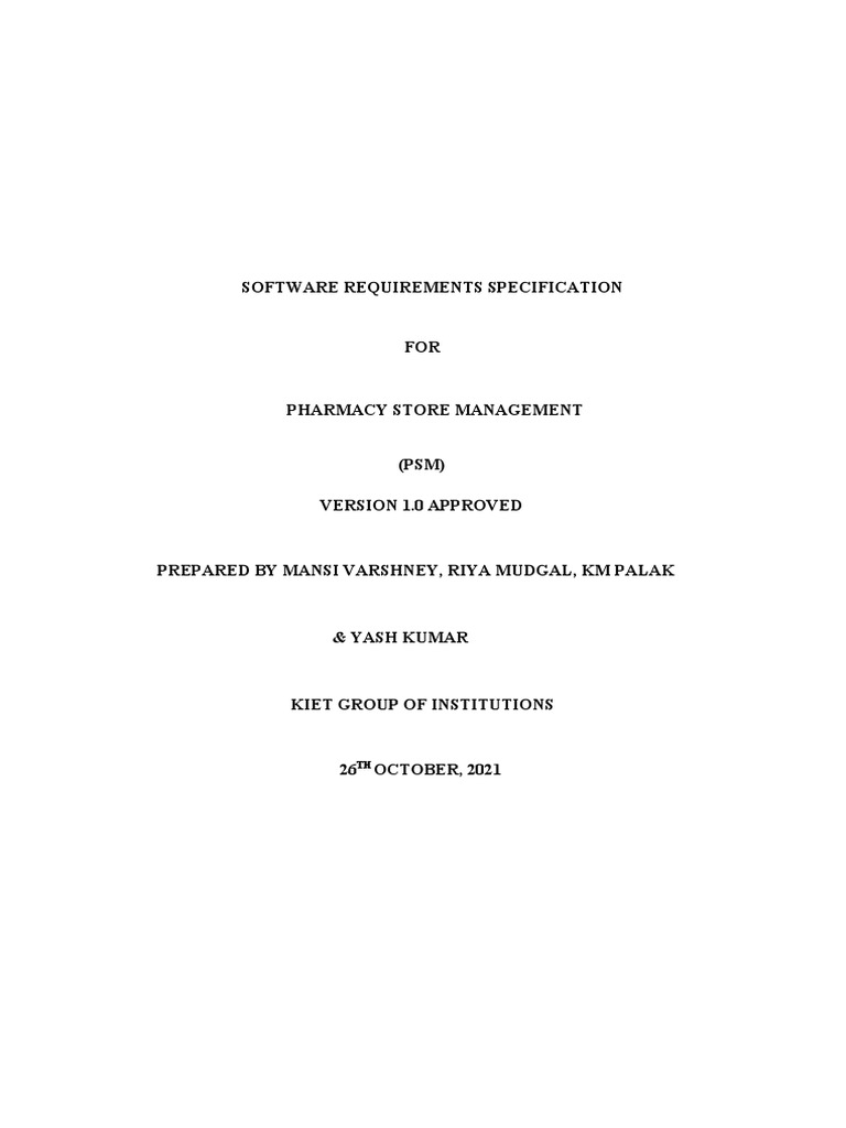 Software Requirements Specification New FINAL | PDF | User (Computing ...