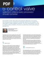 Control Valve Selection Criteria